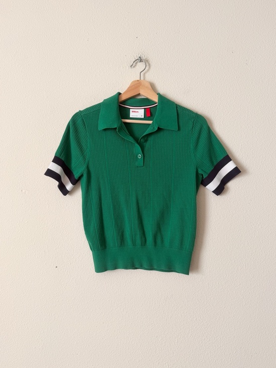 Wilson Tops - Wilson MEDIUM Essex short sleeve knit polo shirt in Club Green